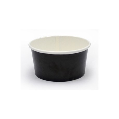 500 Pots à Glace en carton noir de 120ml