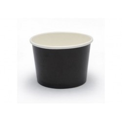 500 Pots à Glace en carton noir de 150ml