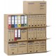 Lot de 5 ELBA Conteneurs d'archives tric systèm, brun naturel