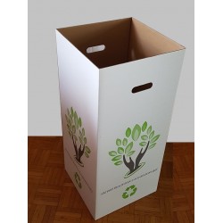 6 Poubelles en carton recyclé de 110 litres sans couvercles